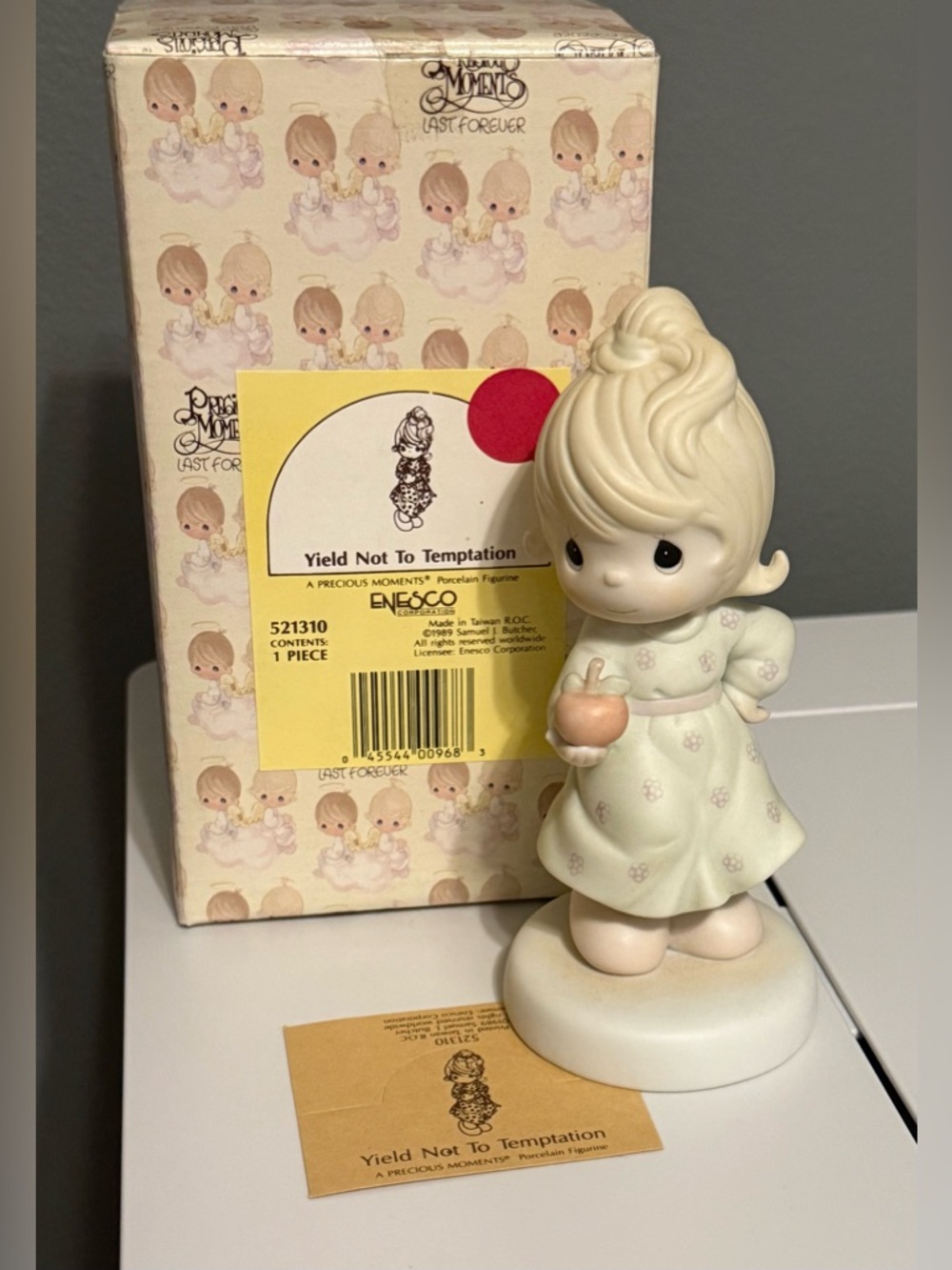 Vintage Enesco Precious Moments Figurine - Yield Not to Temptation